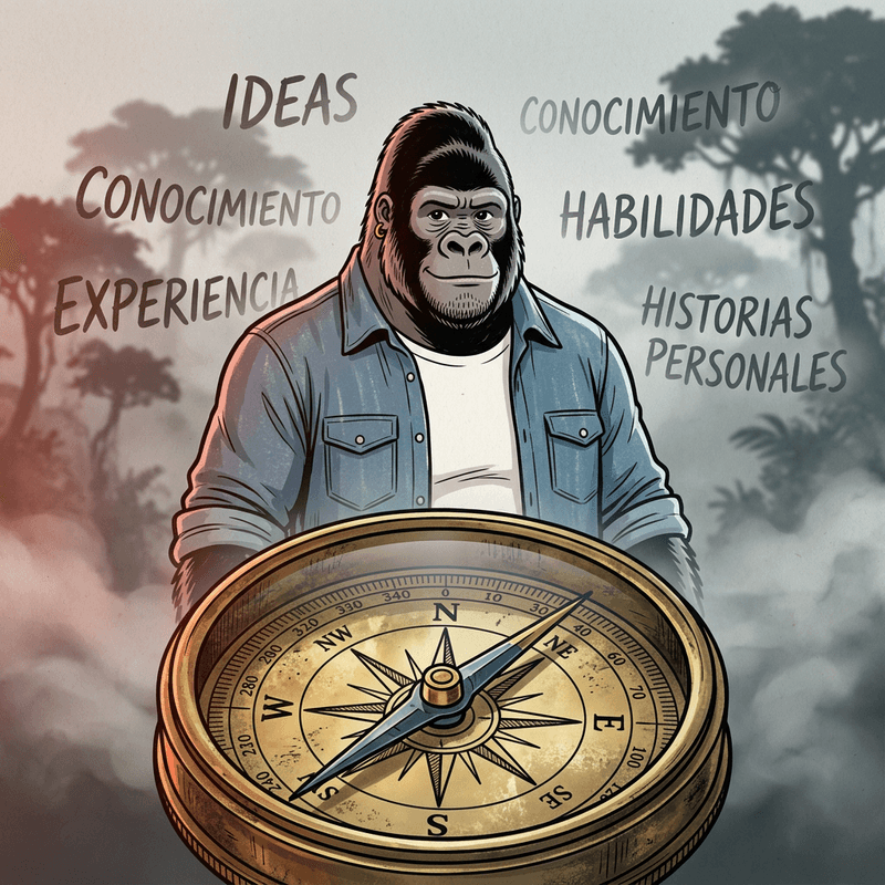 El gorila con la brújula de contenido